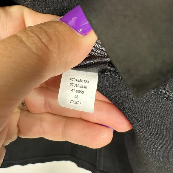 2/$30 White House Black Market Ponte Asymmetrical Vest Cowl Neck Black #A0569 - Picture 6 of 8